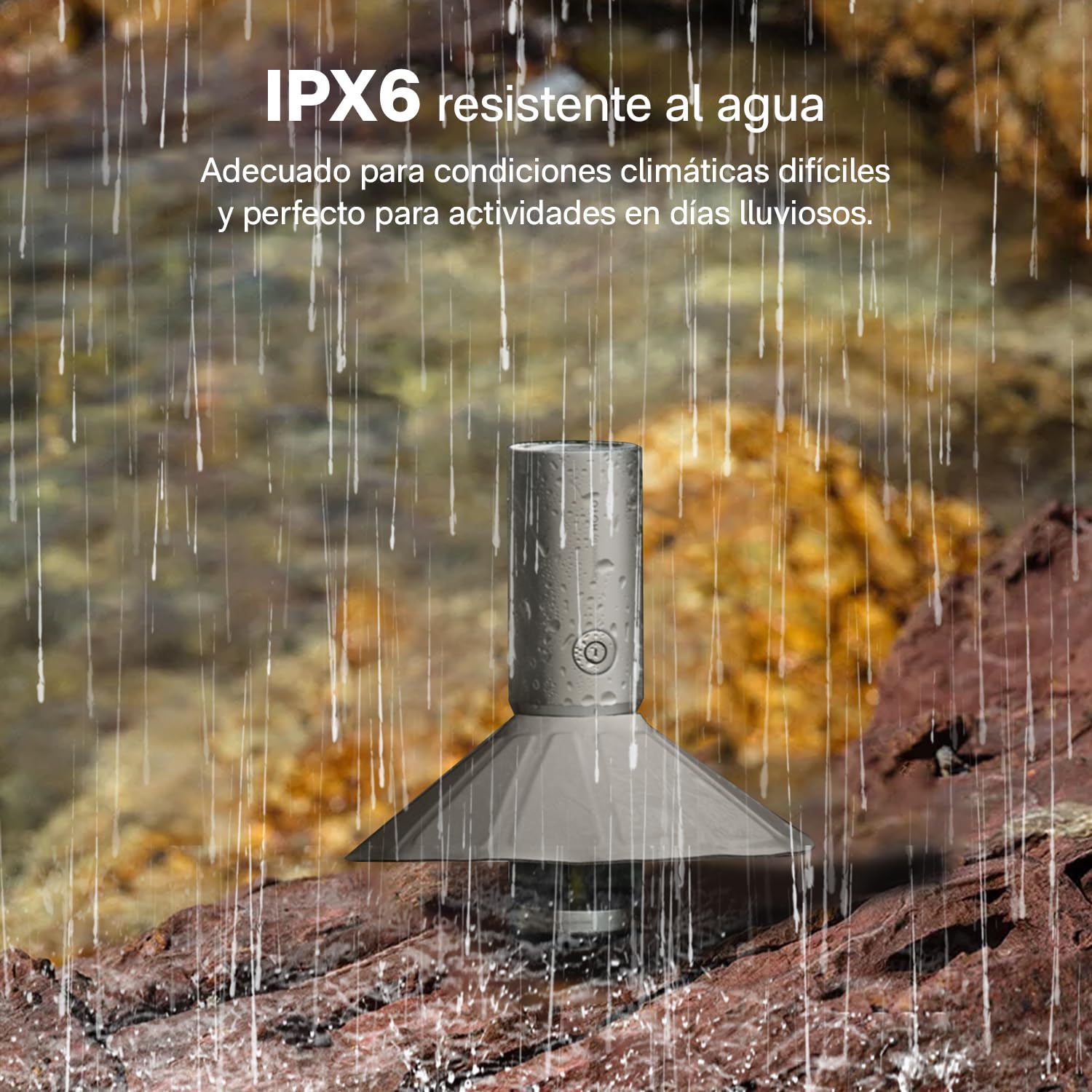 HOTO Linterna de Camping, Recargable por USB-C, Pantalla Desmontable | 8~50h, 3100 mAh, 3 Modos, 180 Lúmenes, IPX6, Adecuada para Acampar, Senderismo, Montañismo, Uso Doméstico