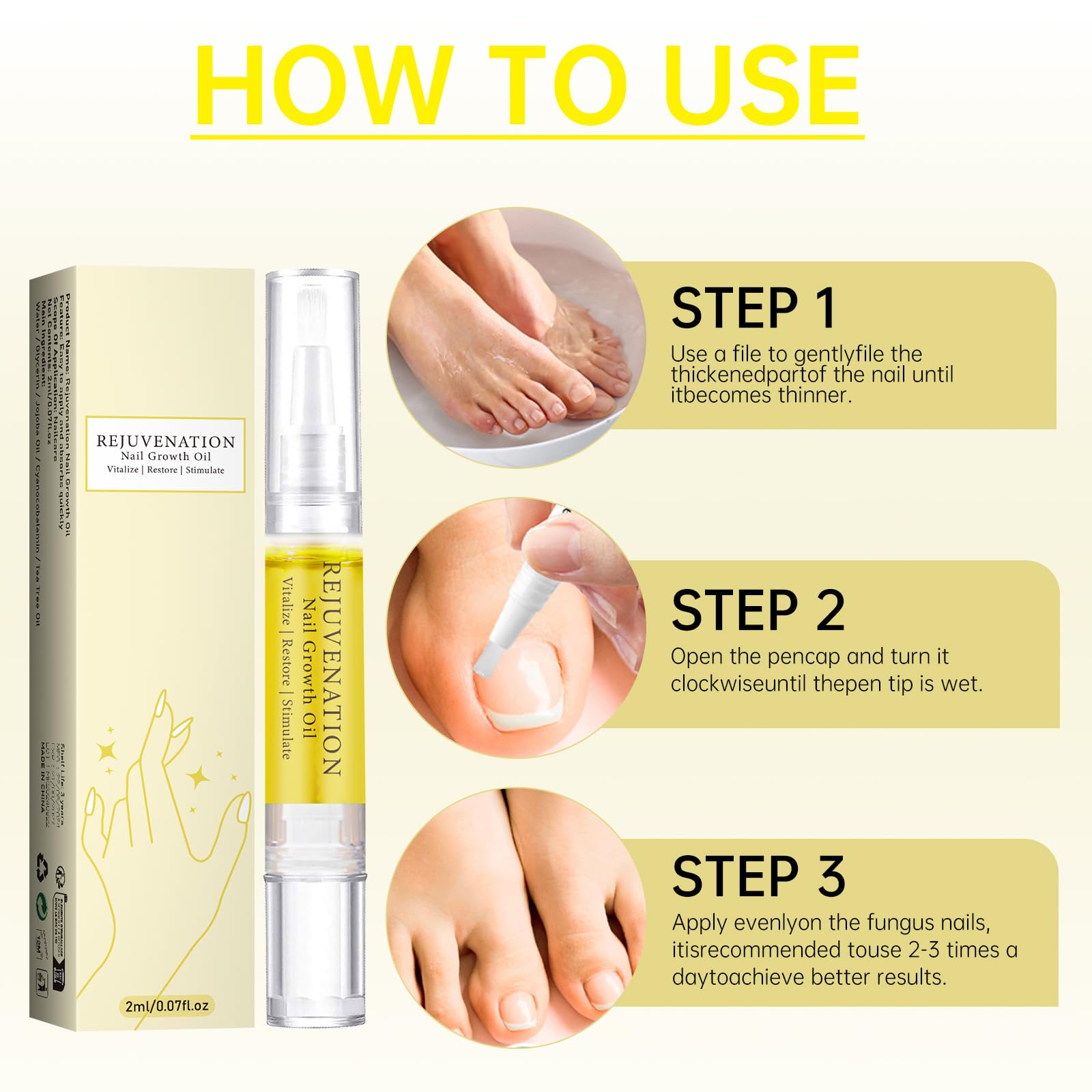 Tseriact Nail Oil, Cuticle Oil for Nails Professional Nail Care Nail Oil Pen - Image 2