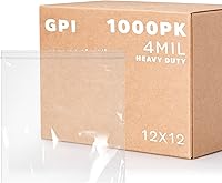 Vista 19 de GPI - 100 bolsas con cremallera de 5 x 10 pulgadas, resistentes de 4 mil de grosor, bolsas de polietileno transparentes con cierre resellable