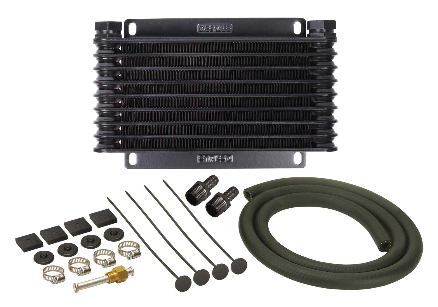Derale 13612 Series 9000 Plate and Fin Transmission Oil Cooler , Black