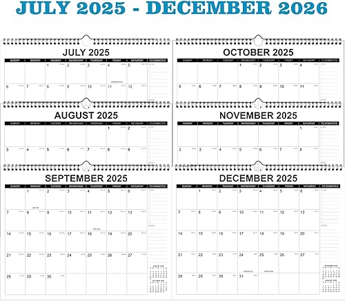 Miniatura 4 de Calendario de pared - Calendario 2024-2025 de enero de 2024 a junio de 2025, calendario de 18 meses, 14.7 x 11 pulgadas, papel grueso con fechas
