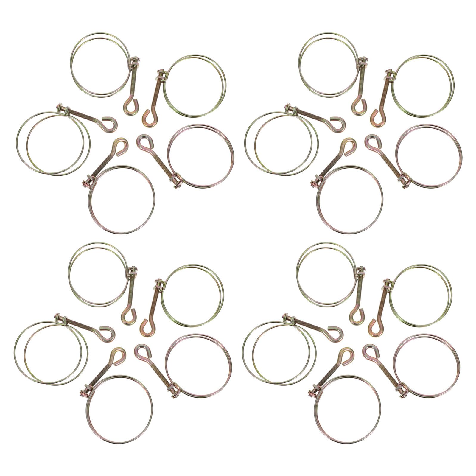 Fixation résistante tuyau colliers de serrage double fil acier 67 mm