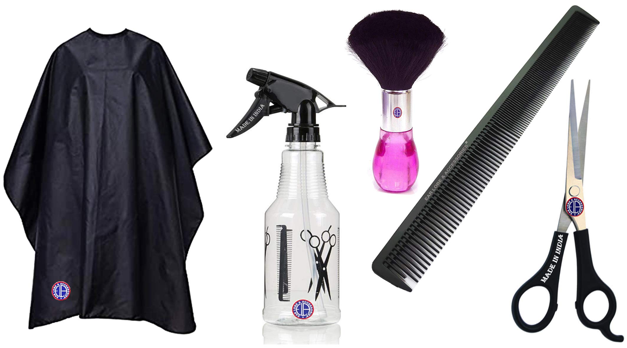 Hair Cutting Combo (Cutting Sheet + Scissors + Cutting Comb + Duster Brush + Spary Bottle- 4897)-image-18