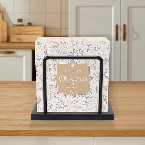 Miniatura 8 de Livabber Servilletero, almacenamiento de servilletas de metal, moderno dispensador de papel de seda independiente para mesa de cocina (base de