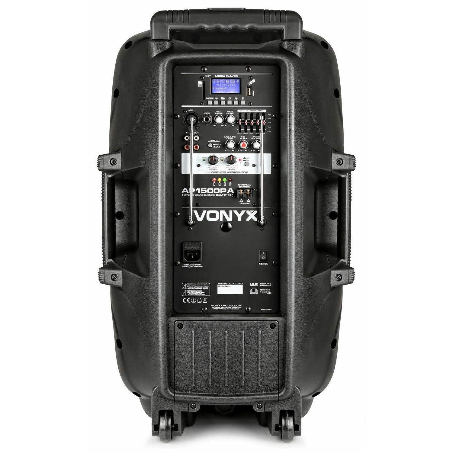 Vonyx AP1500PA - Sistema PA Portatile 800W con Microfoni