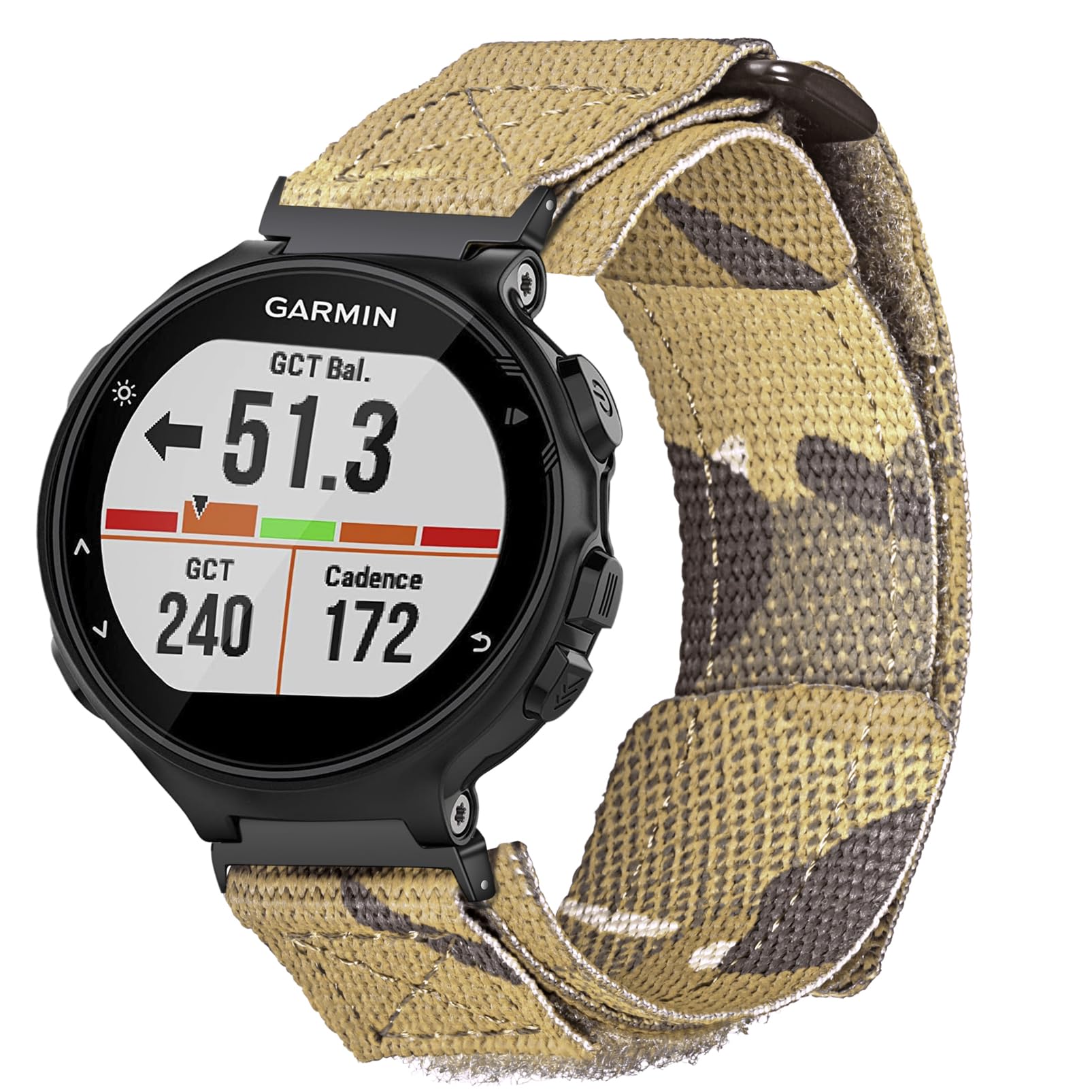 Bracelet de montre de rechange robuste compatible avec Garmin 220/230/235/620/630/735XT/235 Lite Forerunner 235, pour homme et femme