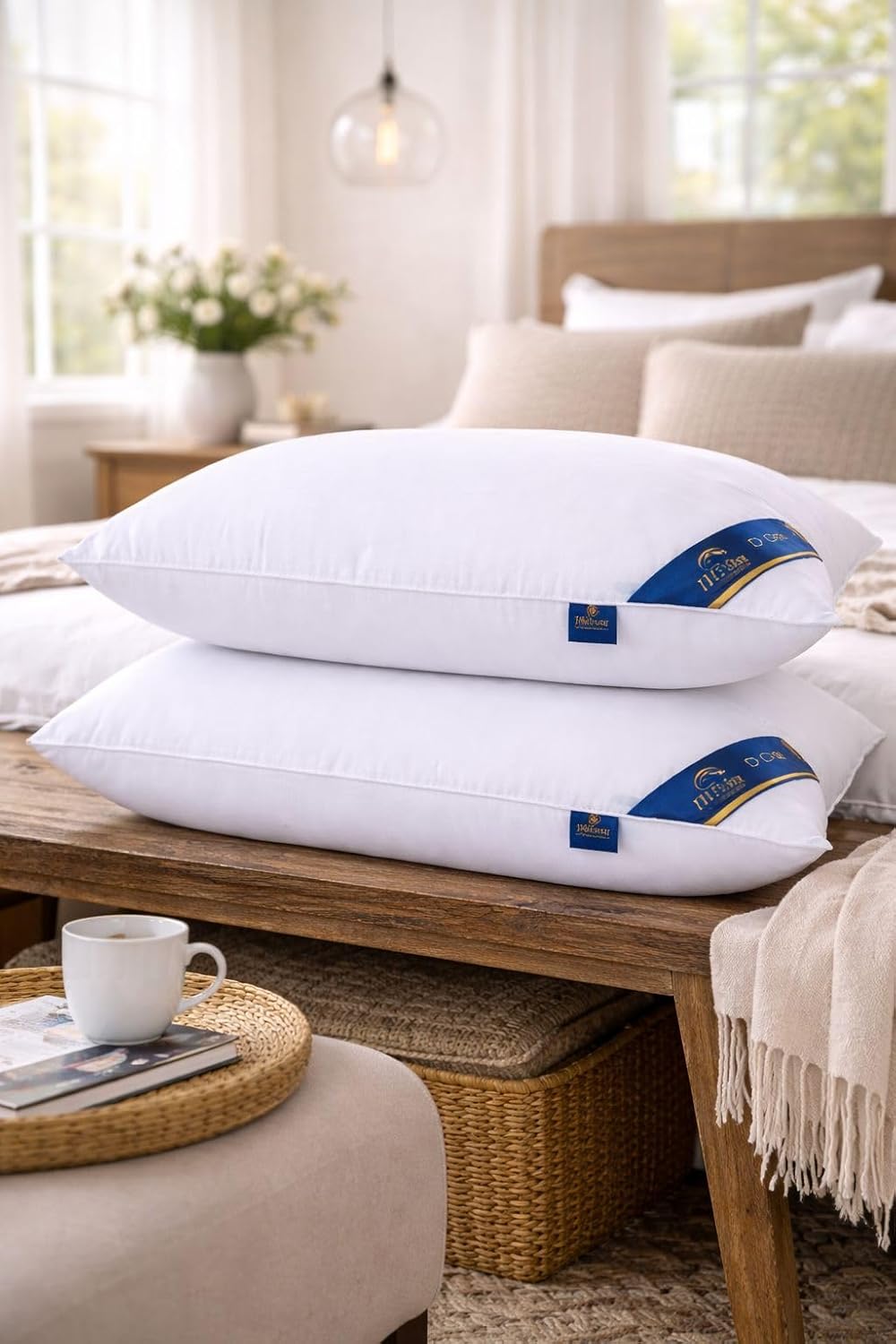 2-Pack Luxury Soft Down Alternative Sleeping Pillows for All Sleep Positions
