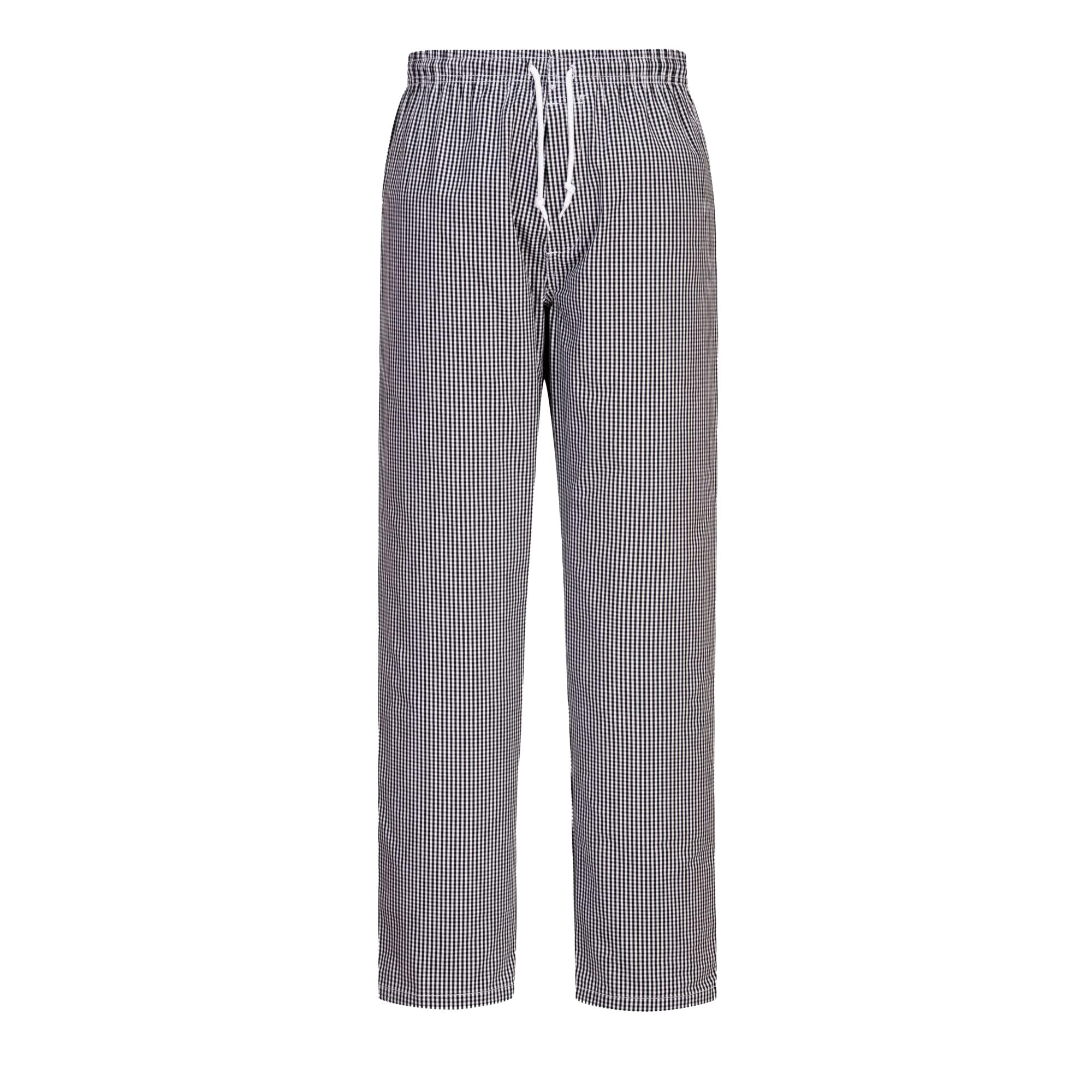Portwest Unisex Black / White C079 Bromley Chef Trousers