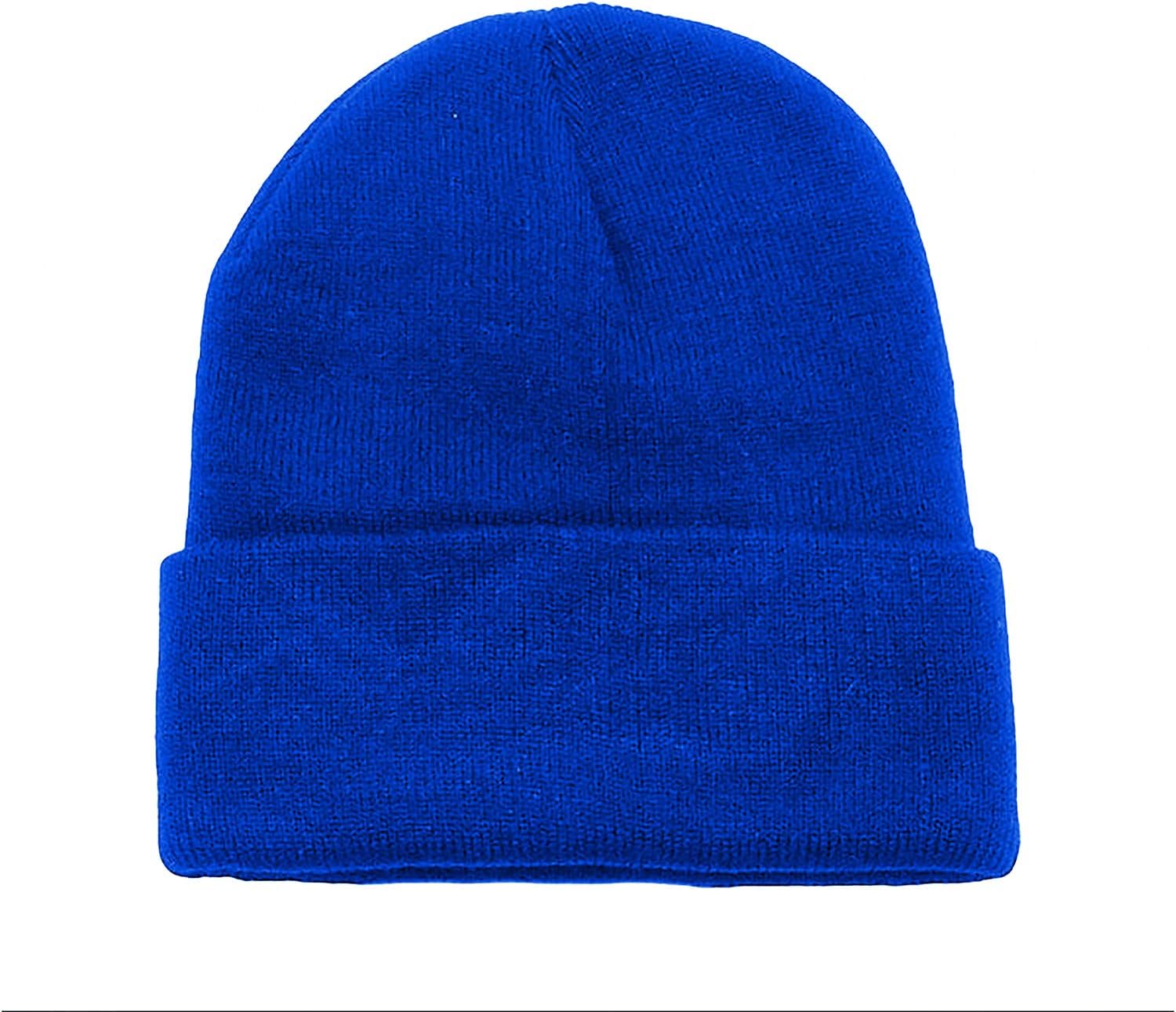 Pack of 15 Long Cuffed Men's and Women's Beanies Skullies in Bulk