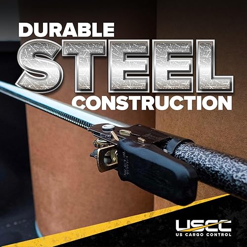 Miniatura 6 de US Cargo Control Barra de carga con trinquete para necesidades de barras de carga pequeñas, se extiende de 40 a 70 pulgadas, ideal para uso en