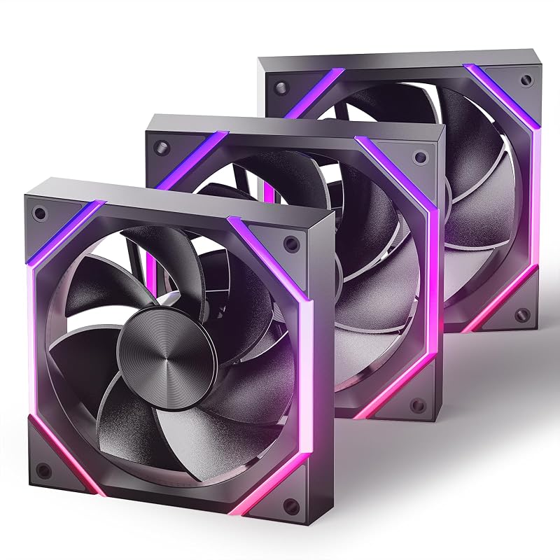 AsiaHorse Nyota Ventilateur PC 120MM ARGB Reverse [Lot de 3] [HDB] Ventilateur RGB 2000 RPM/61.5 CFM