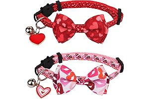 Valentine's Day Cat Collars with Bow Bell