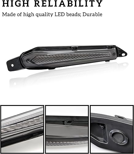 Miniatura 3 de SAUTVS Luces LED direccionales delanteras de circulación diurna, DRL, lámparas auxiliares de acento con luces intermitentes amarillas para