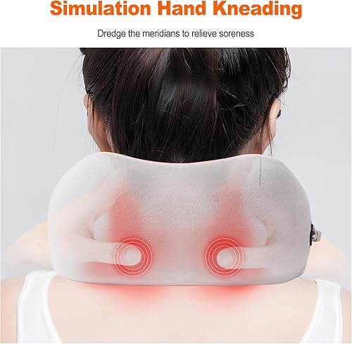 Miniatura 3 de Ergocar Almohada de masaje masajeador de cuello para aliviar el dolor muscular cervical en forma de U, almohada de masaje para aliviar el estrés y