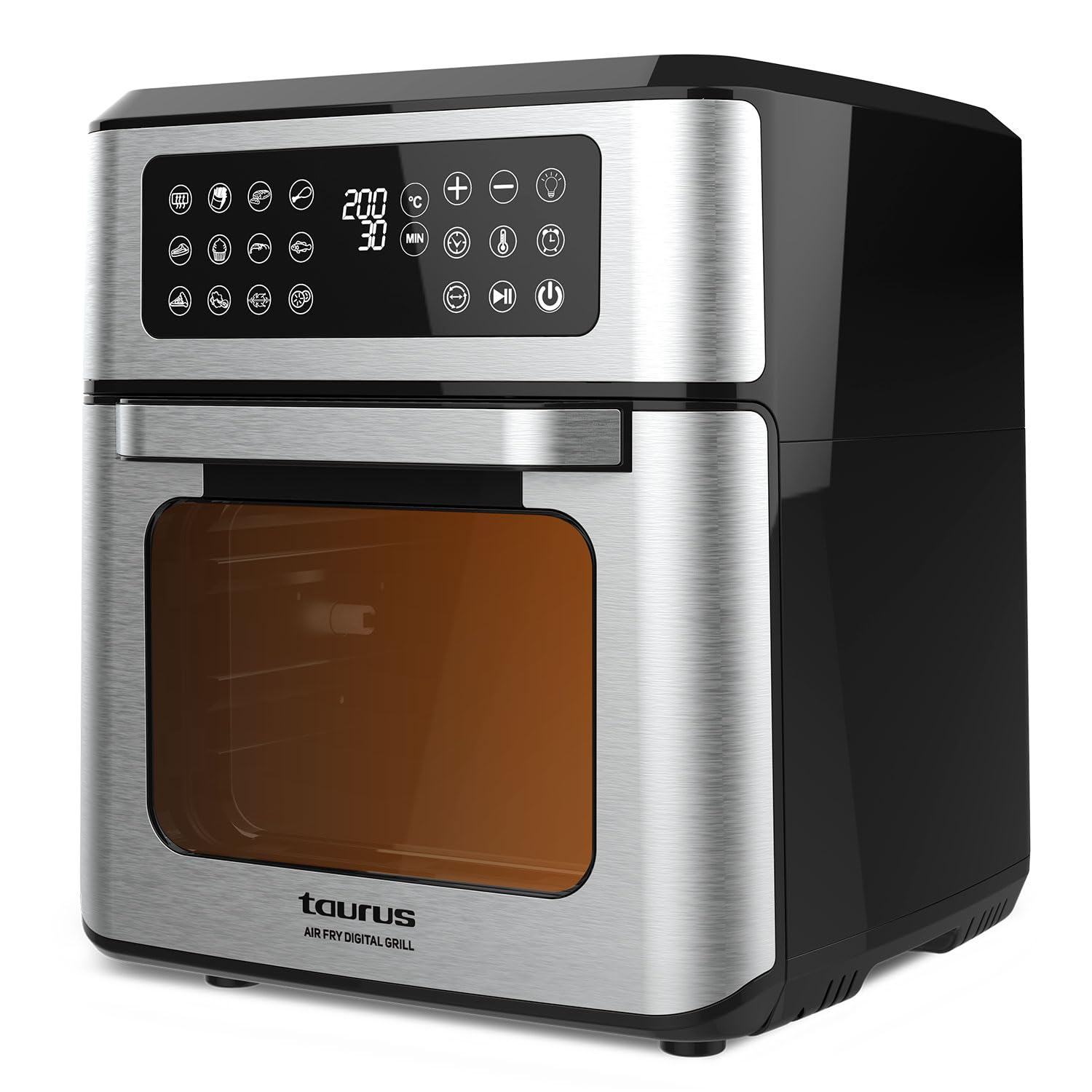 Taurus - Freidora de Aire y Horno 2 en 1 | 1800W Potencia | Capacidad de 12L | Pantalla Táctil con 12 Programas | Air Technology 99% Menos Grasa | Fácil de Limpiar