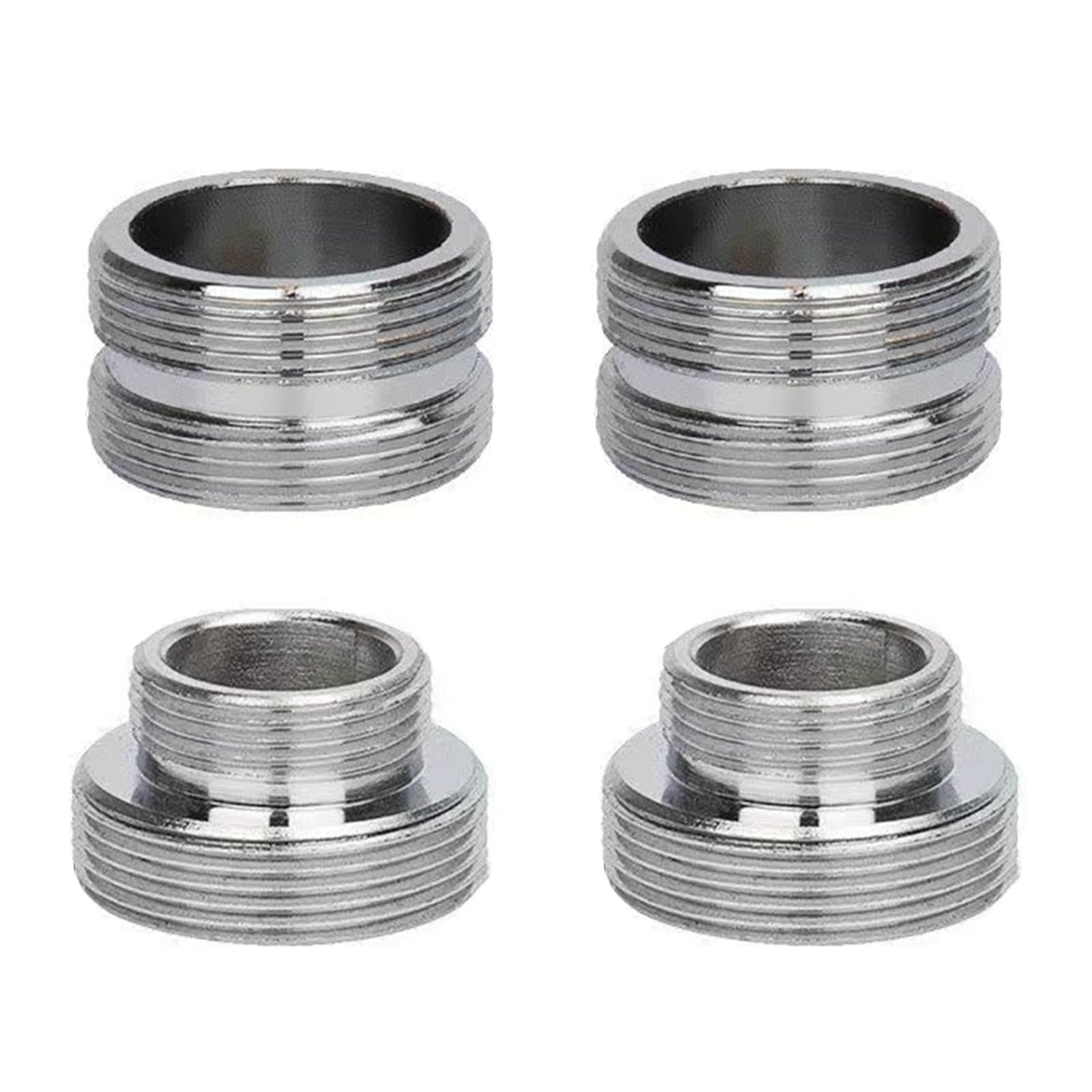 4Pcs Faucet Adapter Set, 15.5mm to 21.5mm Male Thread (M22 to M22) Water Tap Adapters with Gasket - Universal Sink Tap Aerator Connector for Water Purifiers, Kitchen Accessories