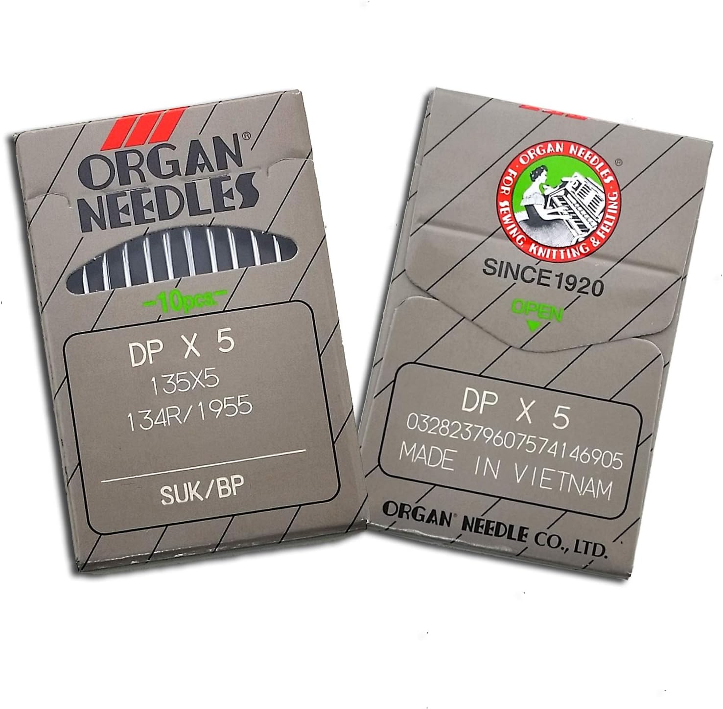 Organ Standard Longarm Quilting Needles for HandiQuilter - Ball Point (FG/BP/SES/SUK) Pack of 20 (90/14)