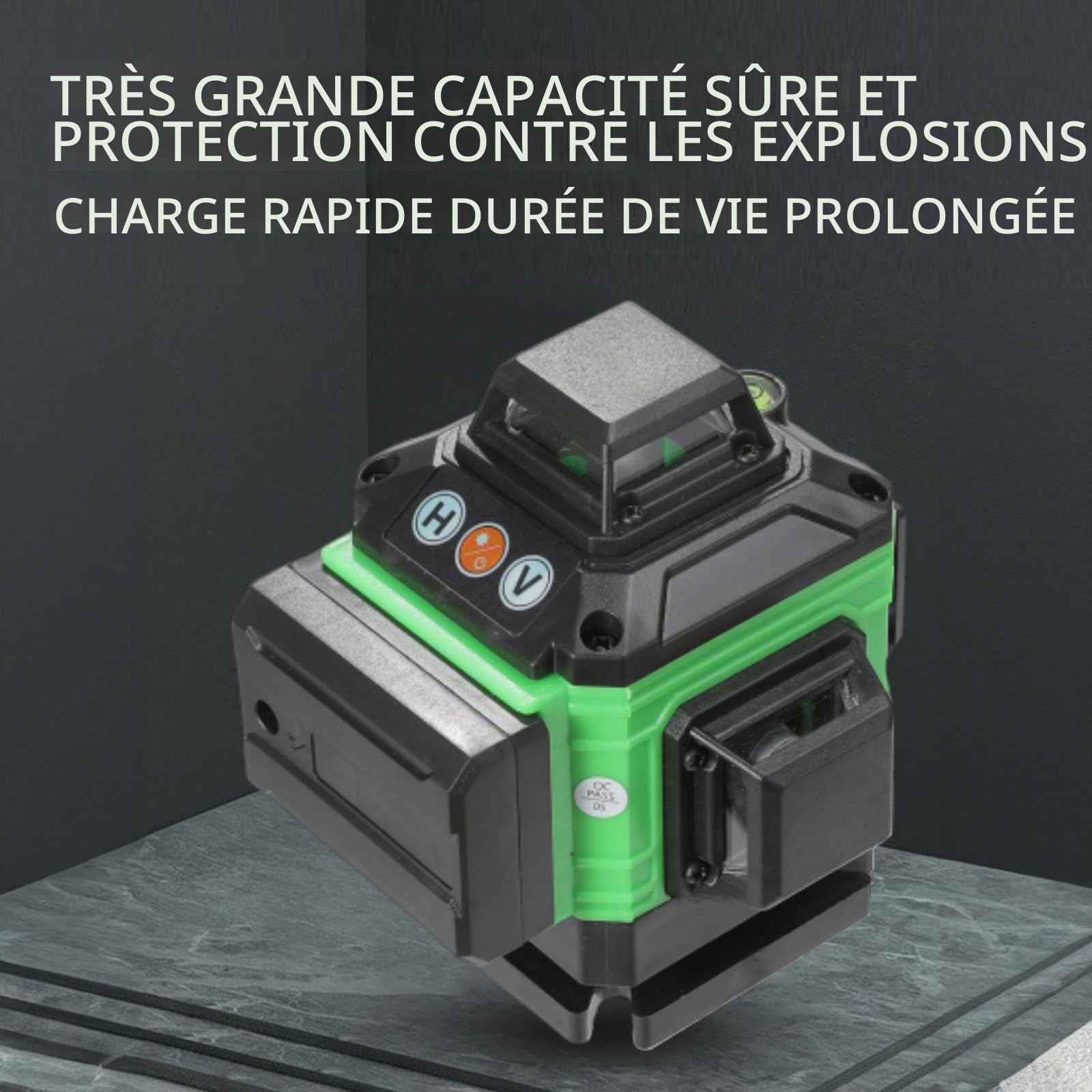 Niveau à Bulle Laser Croix 360° Autonivelant - Laser Multifonctionnel 4D avec 16 Lignes - Rechargeable USB