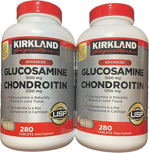 Kirkland Advanced Glucosamina Condroitina, paquete de 2, paquete con tarjeta de recetas de Lang, ayuda a tejido articular y cartílago, 560 tabletas