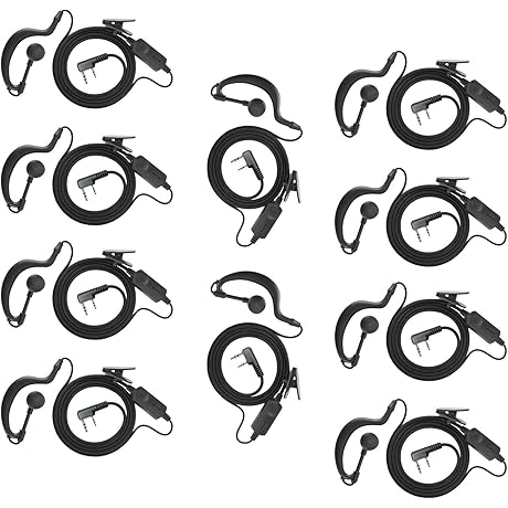 Professional-Grade Walkie-Talkie Earpiece for Seamless Communication (10 Pack)