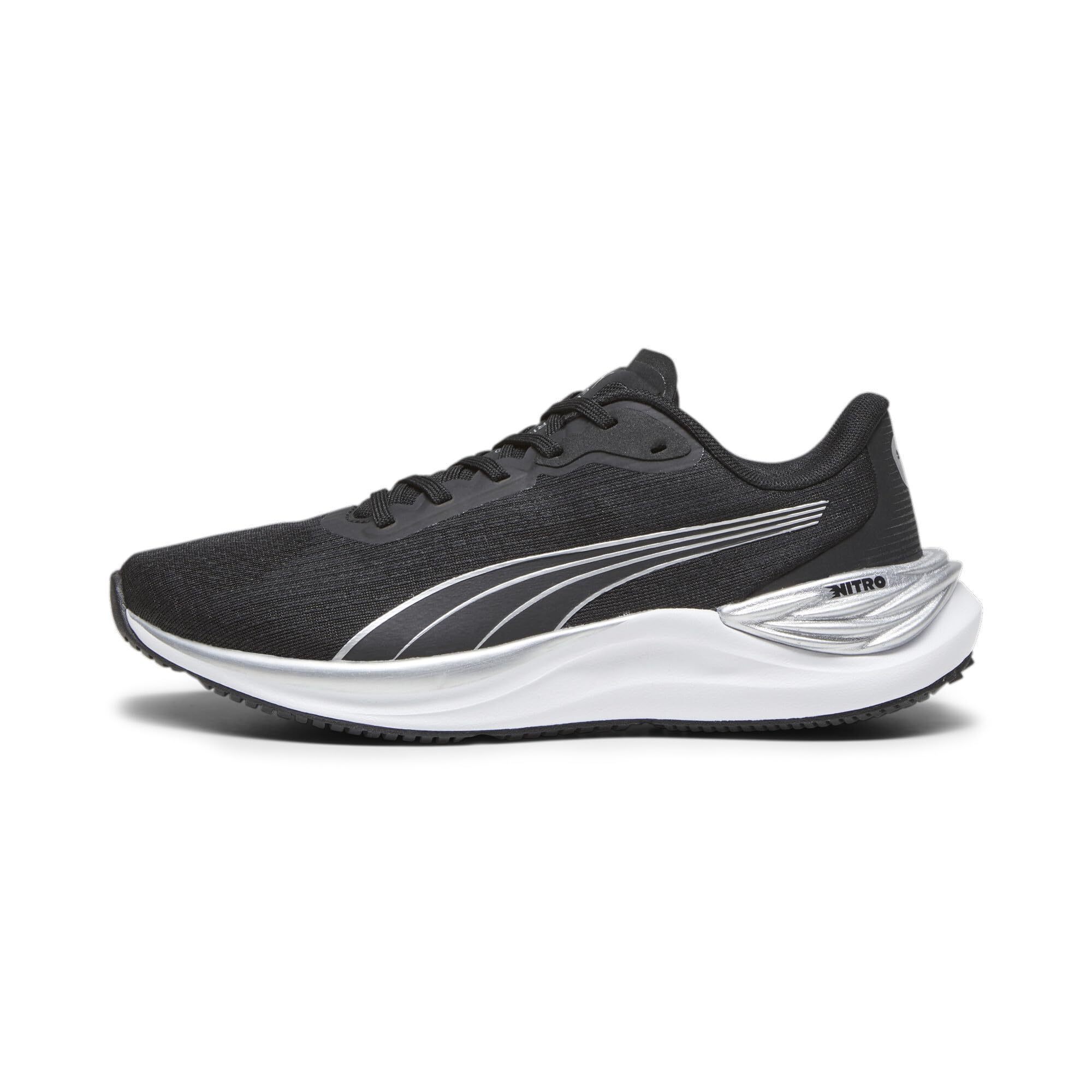 PUMA Women Electrify Nitro 3 WN Road Running Shoe, PUMA Black-PUMA Silver, 3.5 UK