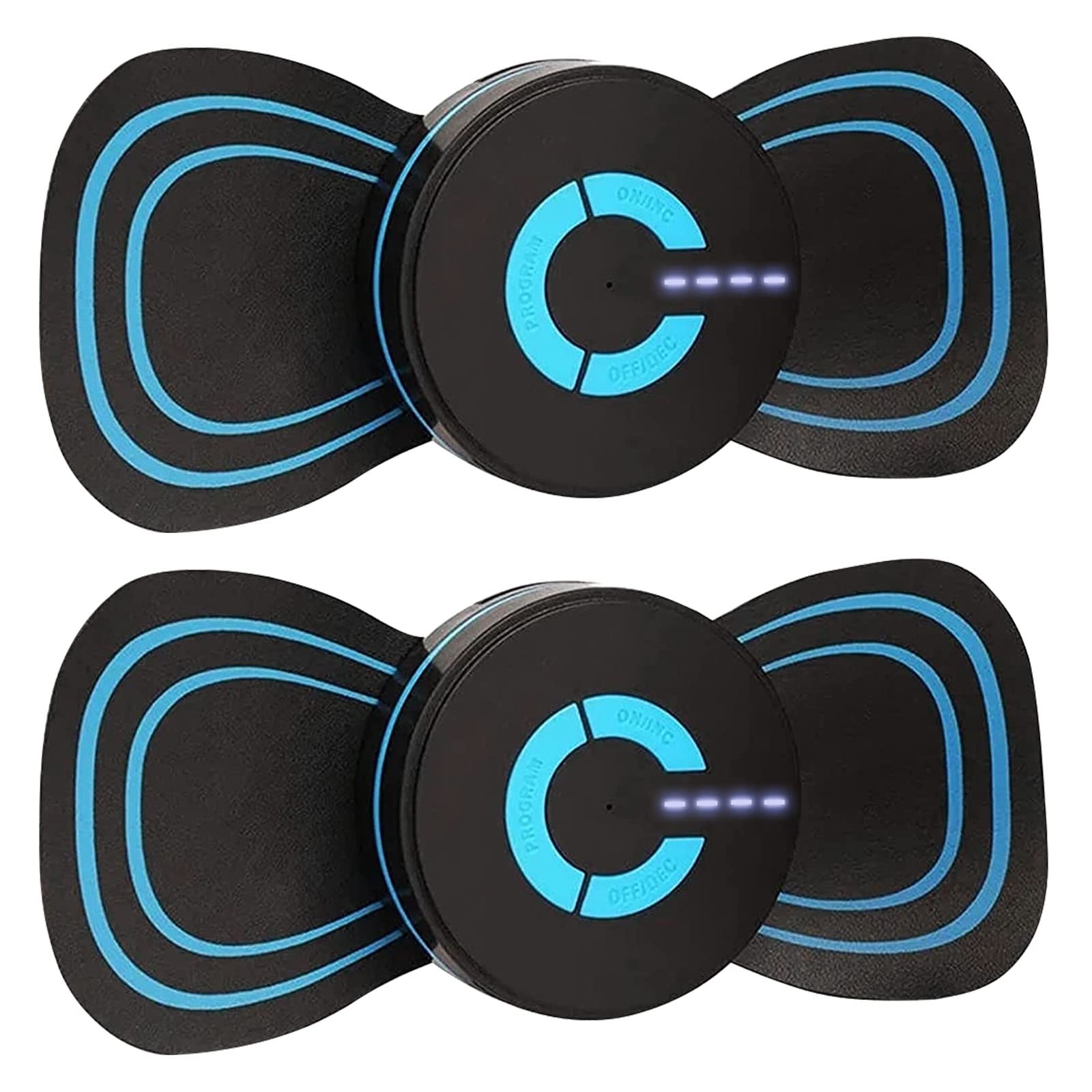 Microcurrent EMS Mini Massage Pad, Cordless Portable Cervical Pad for Whole Body, Electric Neck Massager, Bioelectric Acupoints Mat Pain Relief, Rechargeable for Neck, Shoulder, Leg, Elbow, etc(2 PCS)