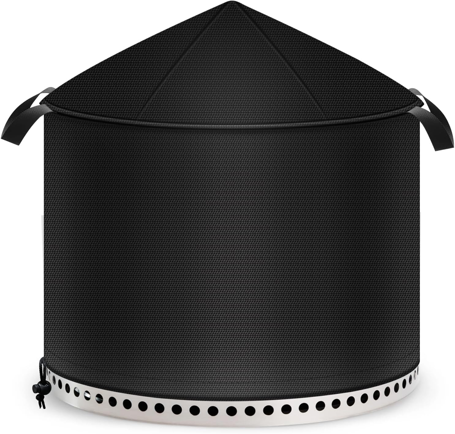 Fire Pit Cover for Solo Stove Bonfire, Heavy Duty Waterproof Round Fire Pit Cover for Solo Stove Bonfire Accessories - with Umbrella Structure Top to Prevent Collapse (22" D x 16" H)