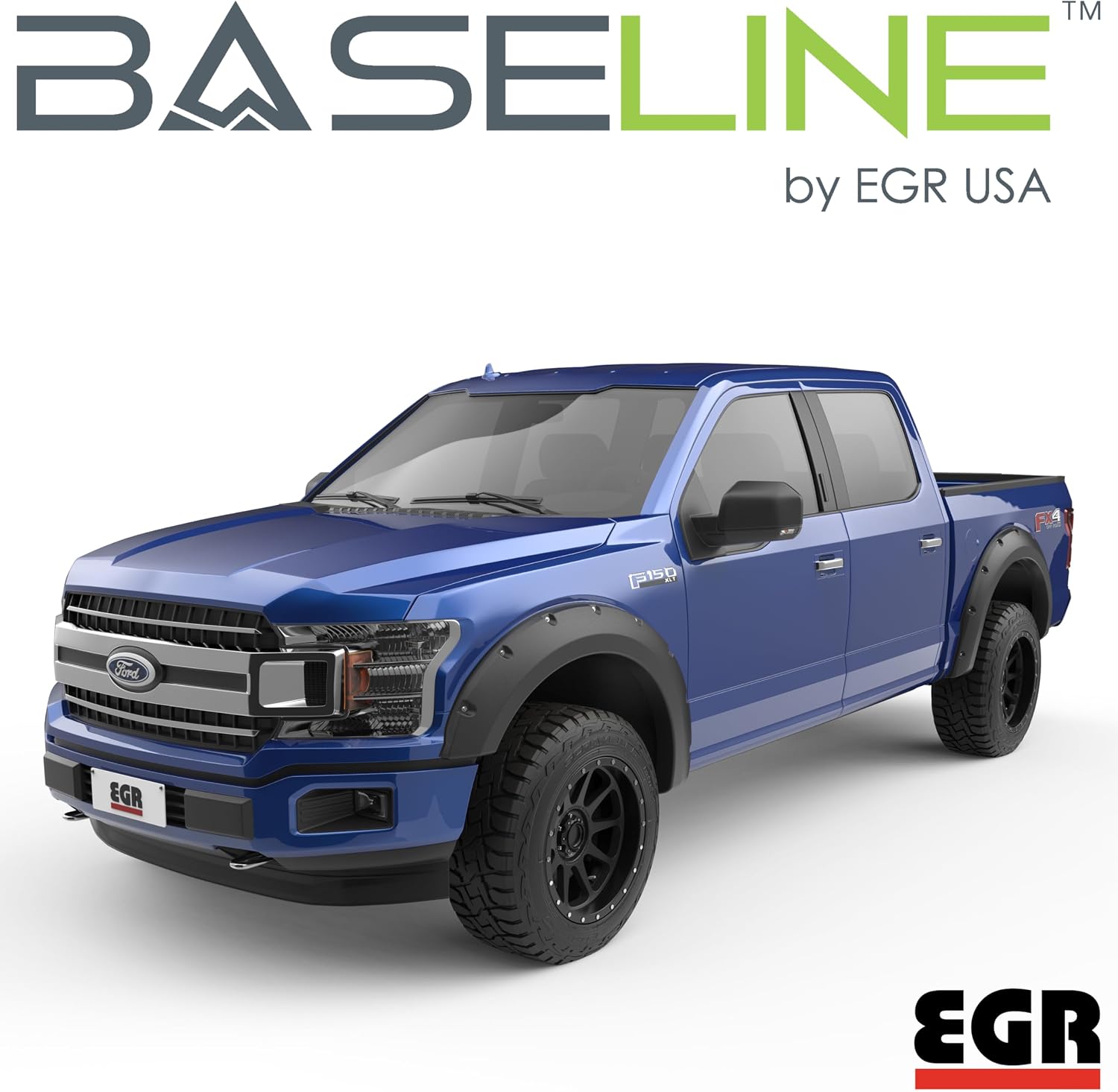 BaseLine Flarez by EGR BLF1005 Bolt-on Look Fender Flares, Textured Black Finish, Compatible With Select 15-17 Ford F-150 Models