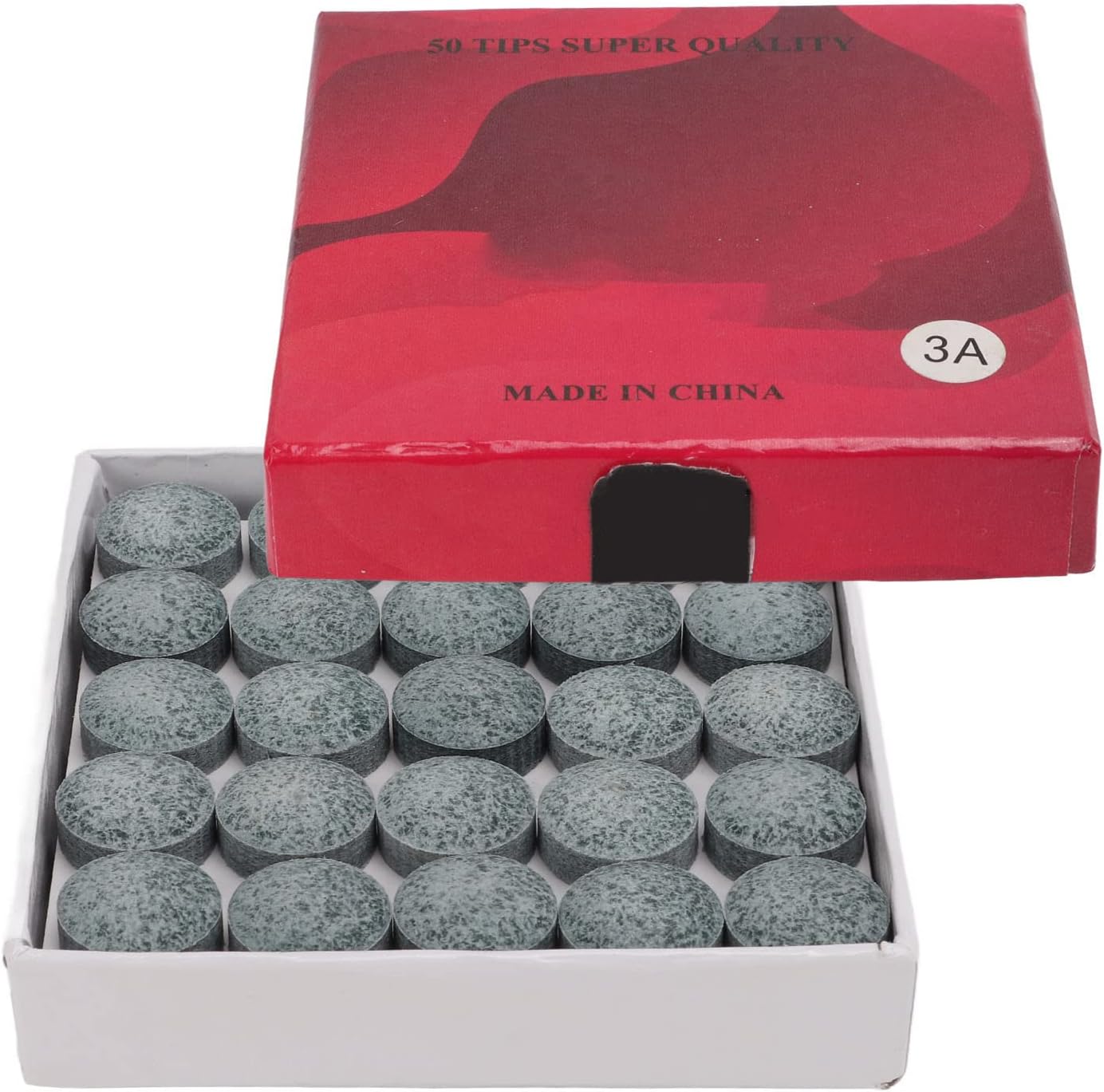 50pcs Set 14mm Cue Tips 3A Excellent Elasticity Billiard Cue Stick Replacement Tips Grey