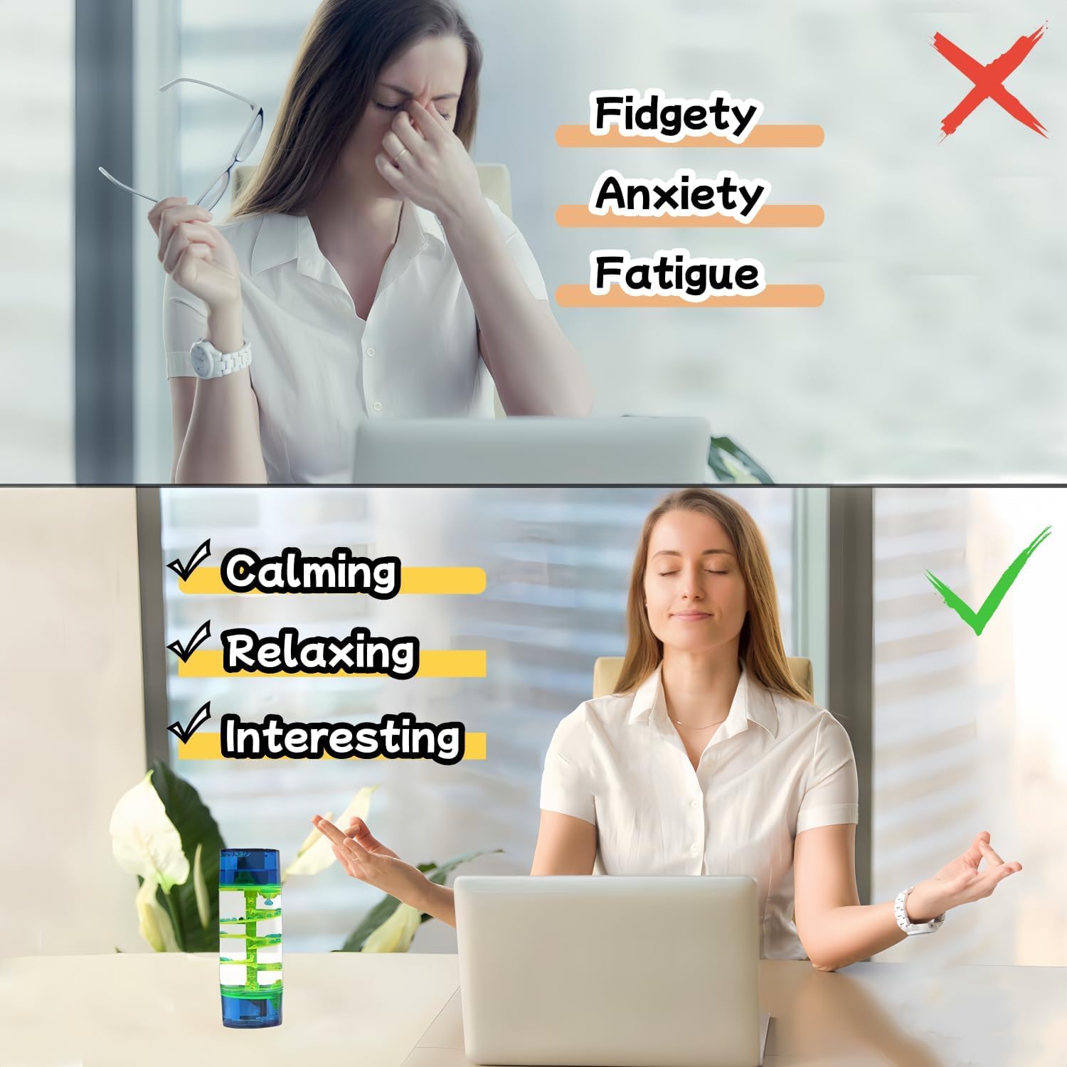 Spiral Liquid Motion Bubbler Timer Colorful Water Timer Liquid Sensory Activity Fidget Calm Stress Relief Desk Adults Decoration Oil Hourglass