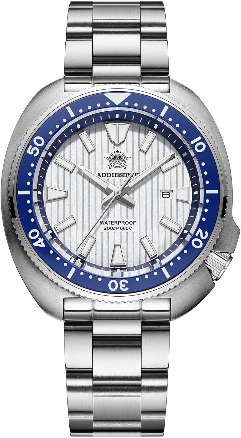 ADDIESDIVE Thin 12 MM Dive Watches for Men Sapphire Crystal