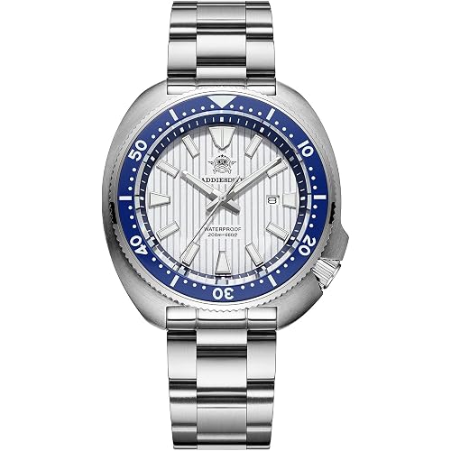 ADDIESDIVE Thin 12 MM Dive Watches for Men Sapphire Crystal Waterproof 200 M Date Display Ceramic Bezel Quartz Analog Diver Watch