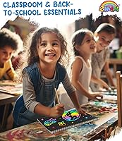 Vista 4 de ZMLM Papel para Rascar Arte-Manualidades Regalo: Paquete de 2 Cuadernos Arcoíris Suministros Juguetes Rellenos para Cesta de Pascua para Niñas