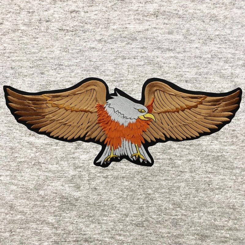 Patch brodé aigle à ailes ouvertes grand écusson aux finitions premium