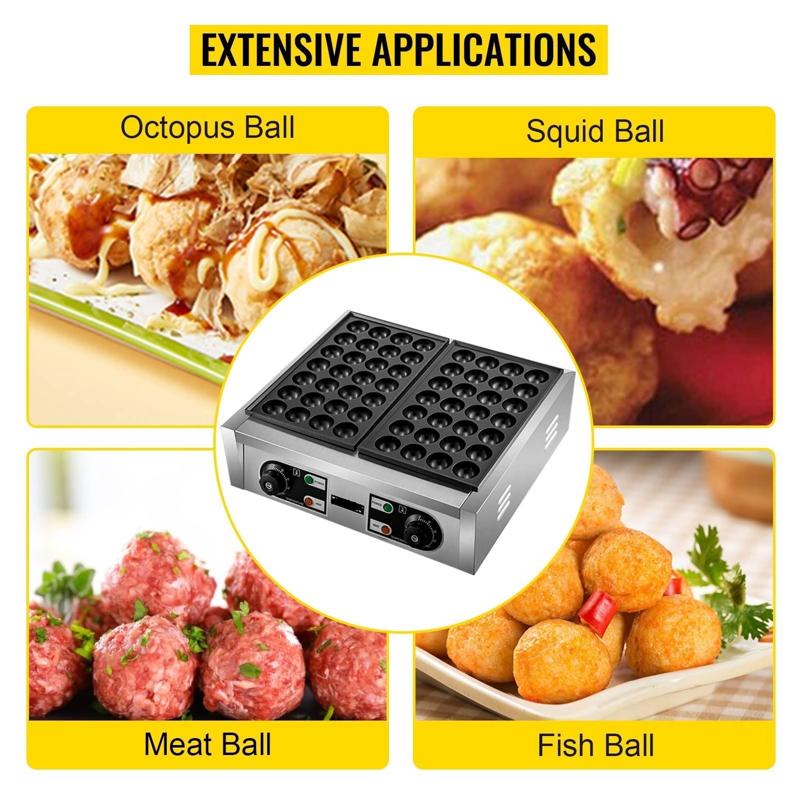 56 Elettrico Commerciale Polpo Pesce Palla Takoyaki Maker Doppia Teglia Macchina Griglia Domestica Antiaderente