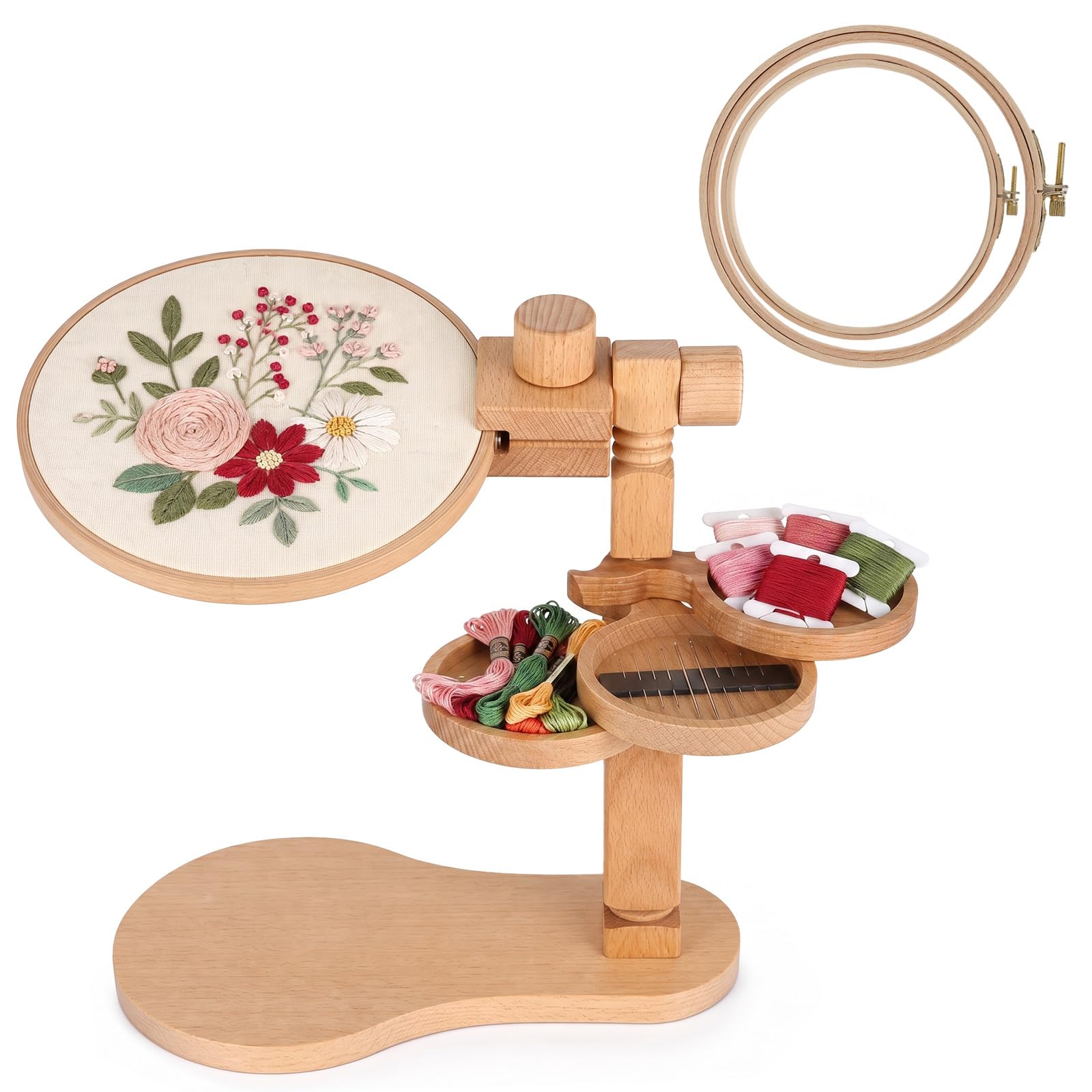 Gosknor Embroidery Hoop Stand, 360° Rotatable Embroidery Holder