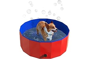 Foldable, Durable Dog Bath with Drain for Bathing and Play