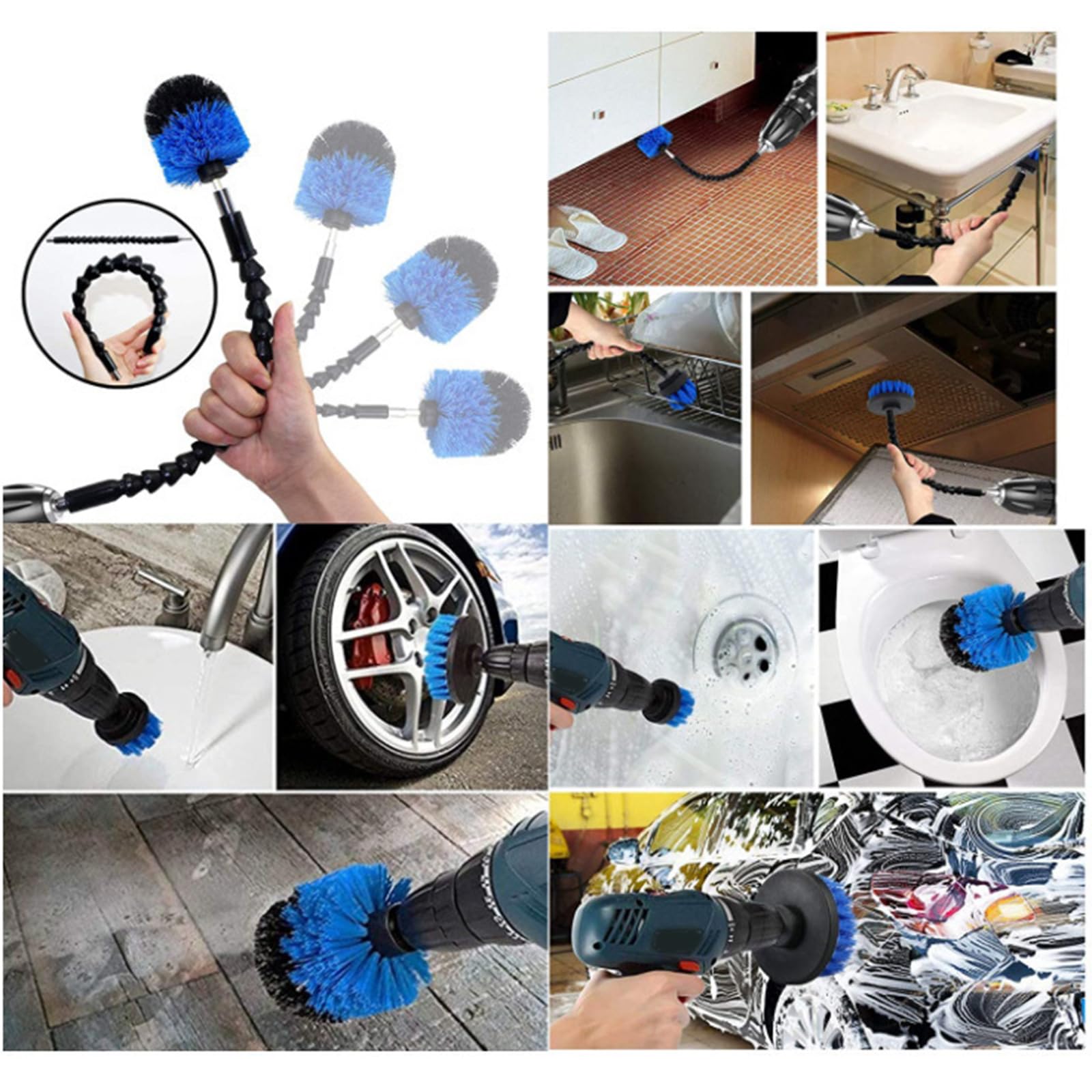 20Pcs Auto Detailing Spazzole di Pulizia Set di Spazzole Pulizia Pneumatici Interni Esterni Pelle Pulizia Auto