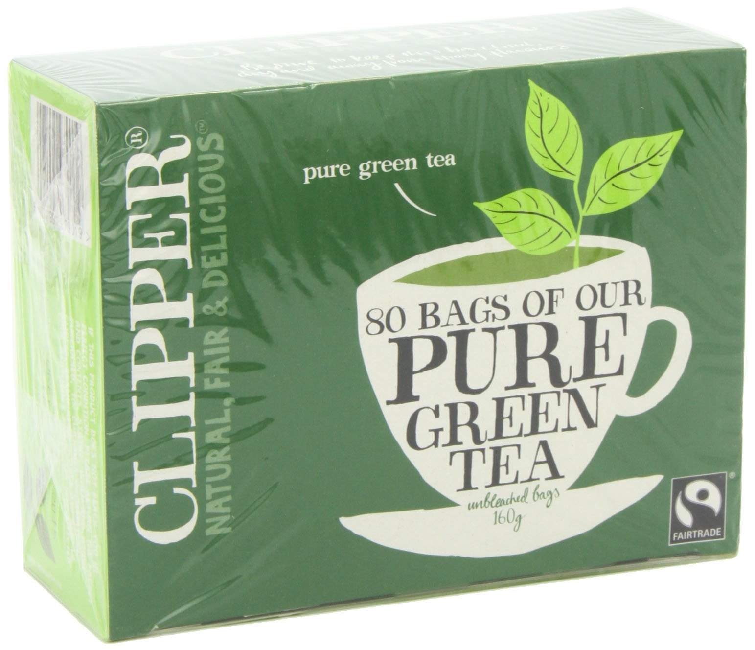 Clipper Pure Green 80 bustine da tè (confezione da 3, totale 240 bustine di tè)