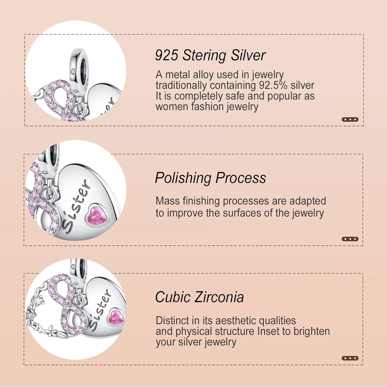 Annmors Charms for Bracelets Family Animal Safety Chains Nature Dangle for Women Bracelets & Necklace Pendant - Image 4