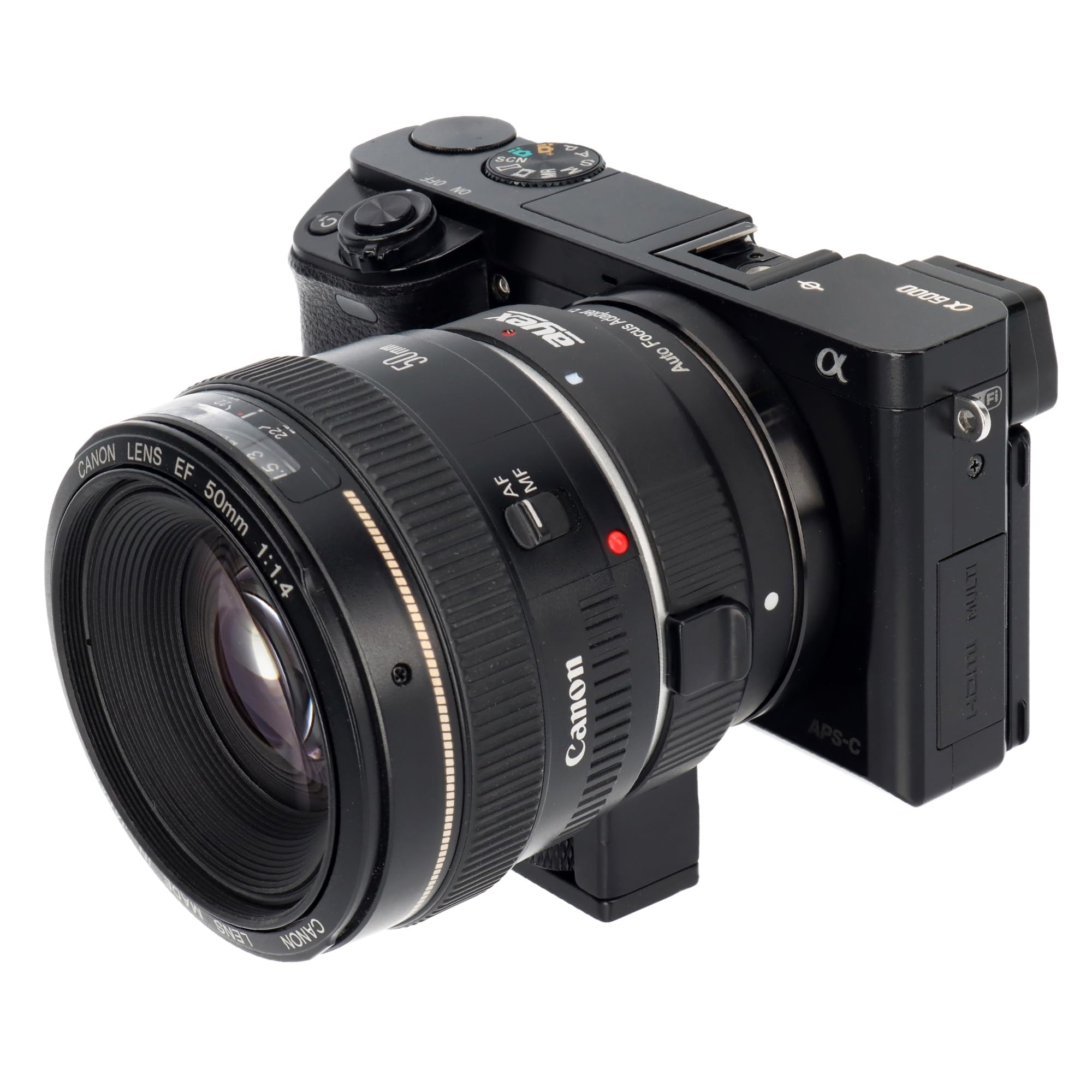 ayex Objektivadapter AF Autofokus Kompatibel mit Canon EF/EF-S-Objektiv Kompatibel mit Sony E-Mount-Kamera EF-NEX II
