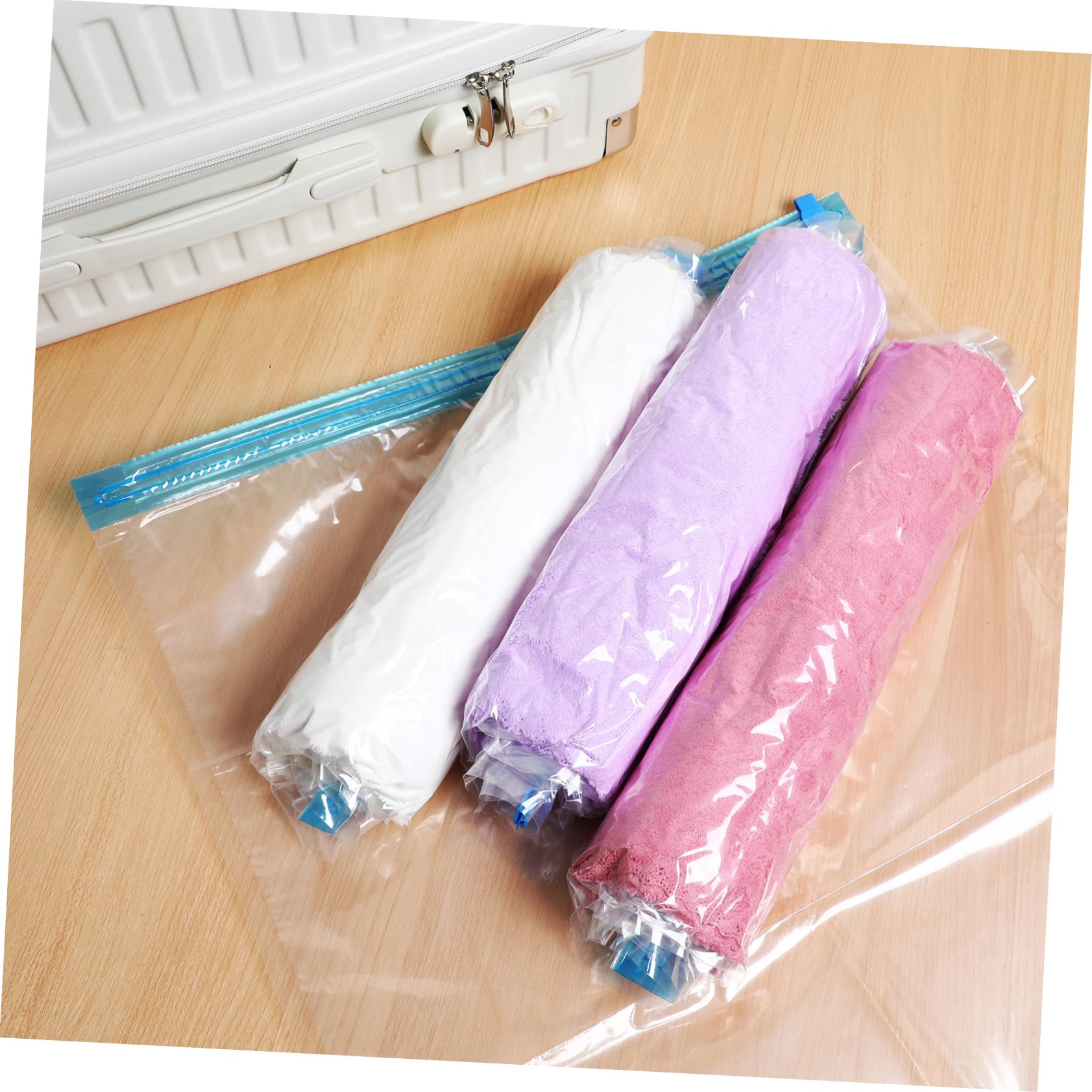 LABRIMP 12pezzi Sacchetti Da Viaggio Compressivi Pz Buste Sottovuoto Per Imballaggio Per Trasportare Abbigliamento e Accessori Durante Viaggi Campeggio e Conservazione Casa Pz