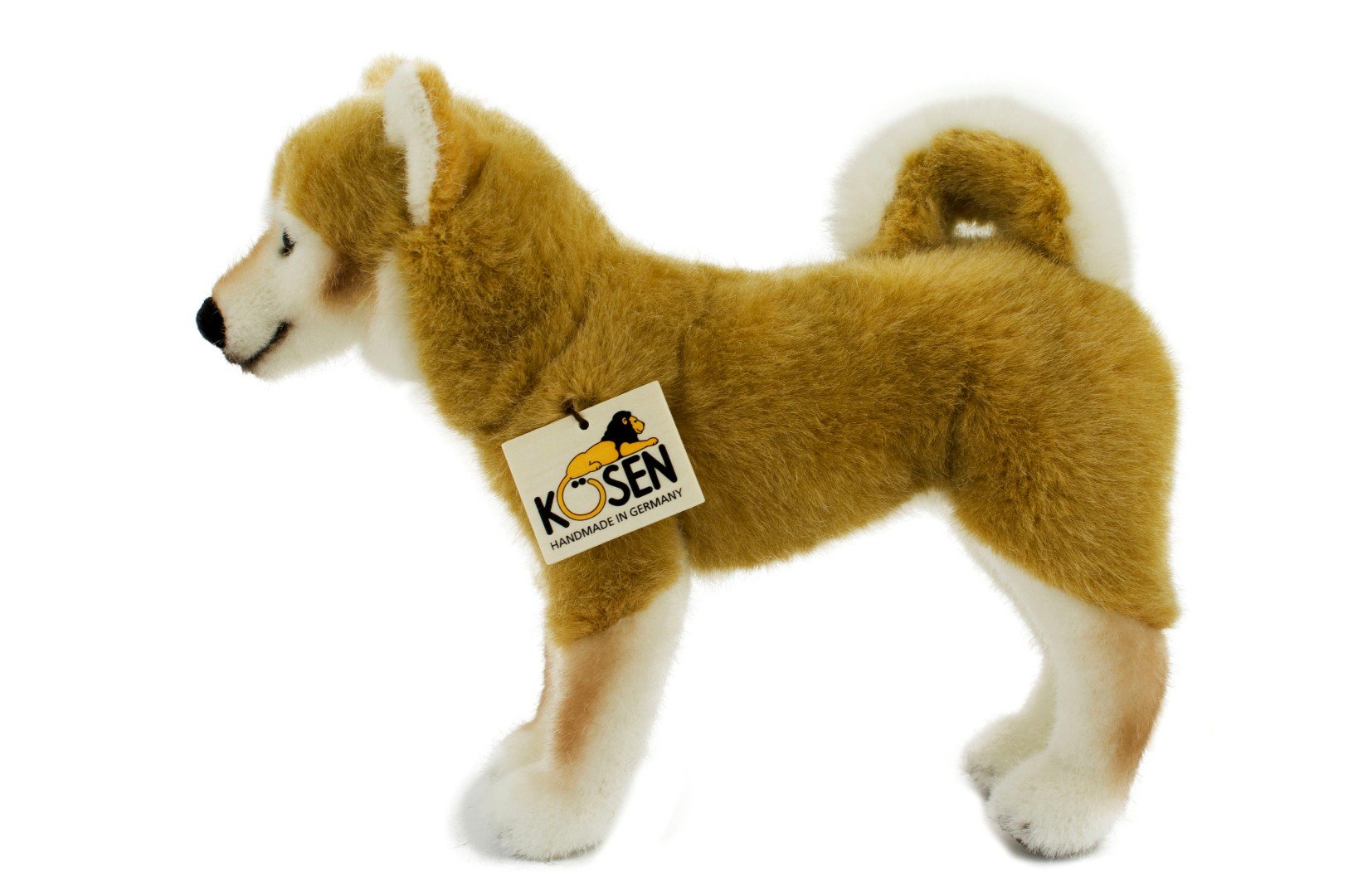 Teddys Rothenburg Kösen, Shiba-Inu, 28 cm, stojący, pomarańczowy/biały, materiałowy shiba-inu, pluszowy pies