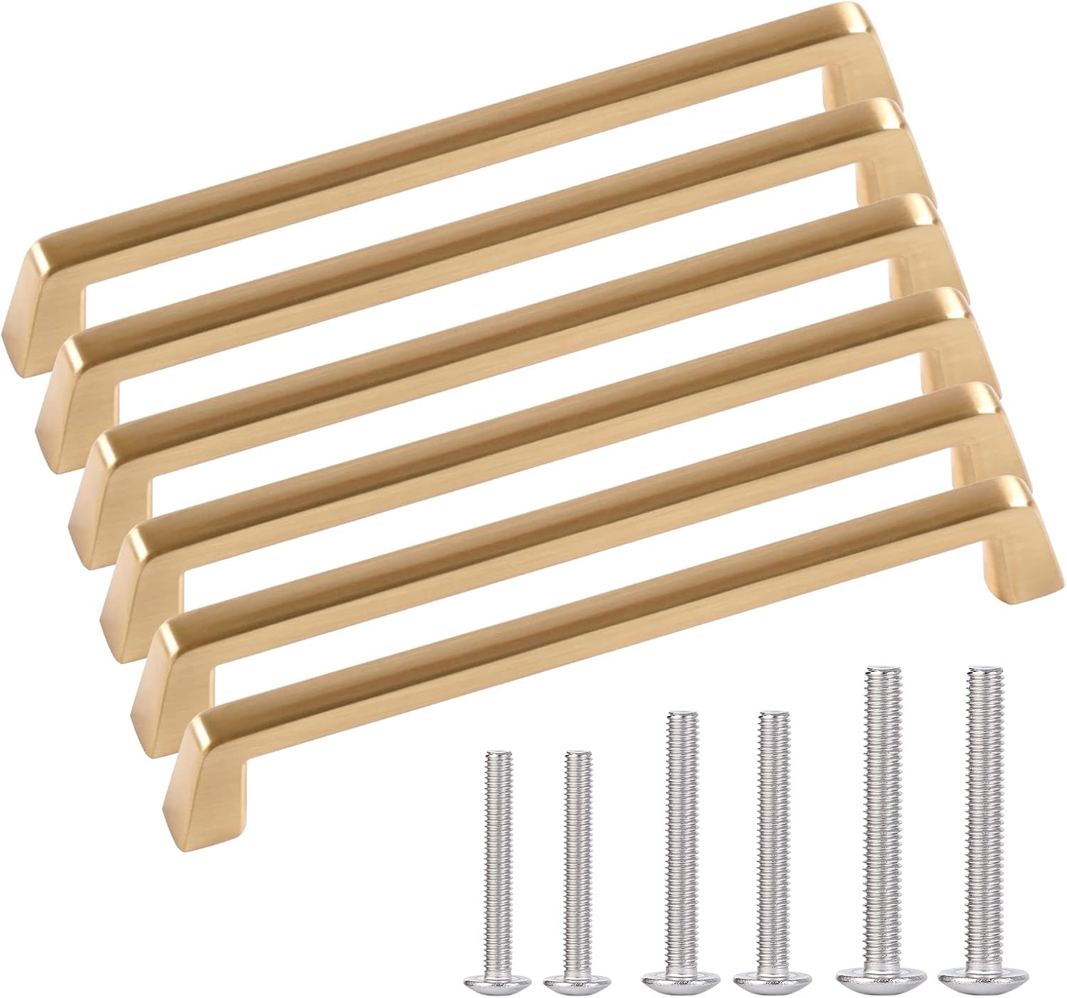 6-inch Brass & Gold Cabinet Hardware - Drawer Pulls & Knobs (92g)