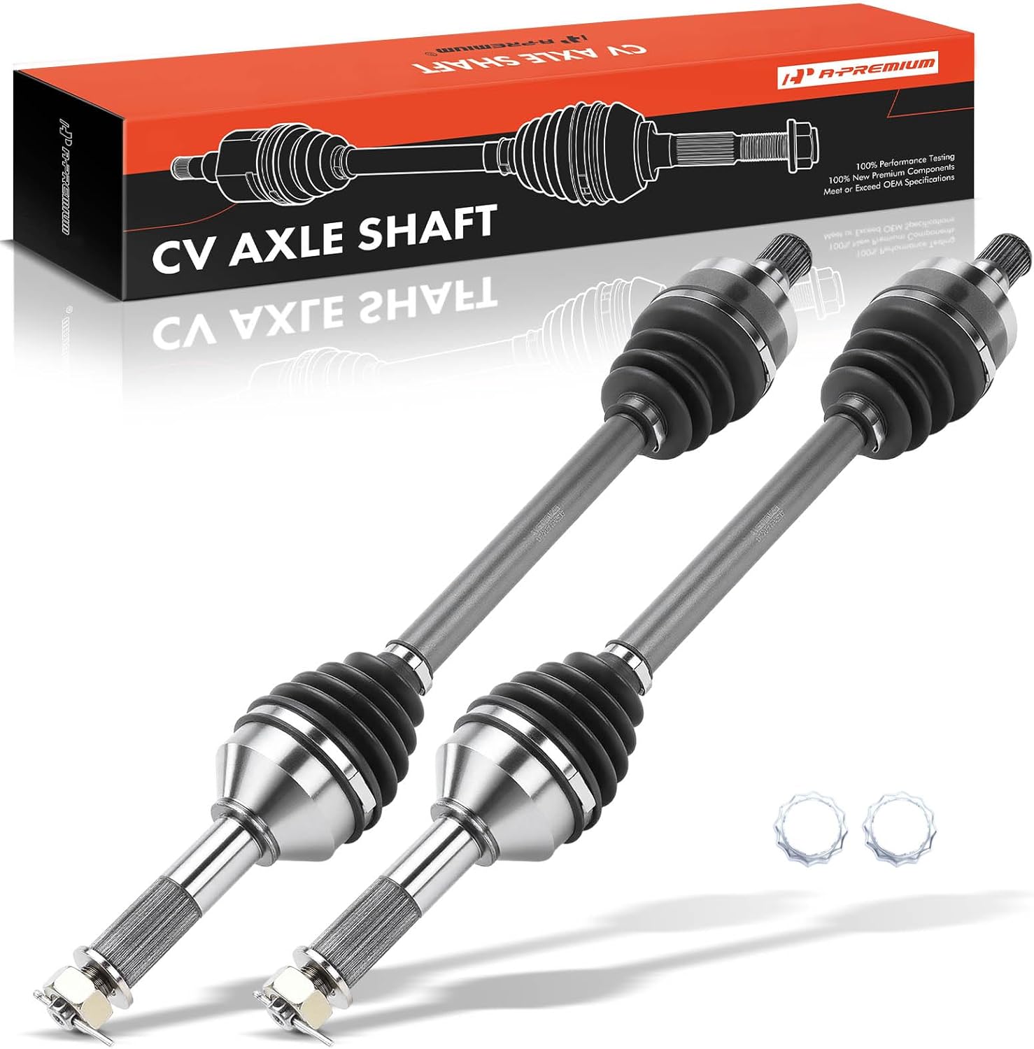 A-Premium Pair (2) Rear CV Axle Shaft Assembly Compatible with Kawasaki Teryx 800, Teryx4 800 2016-2021, 4x4 Model, Driver and Passenger Side, Replace# 59266-0715
