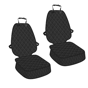 Dog Front Seat Cover, Waterproof Dog Car Seat Cover for Front Seat Nonslip Pet Front Seat Protector for Cars Trucks SUVs (2pcs Black)
