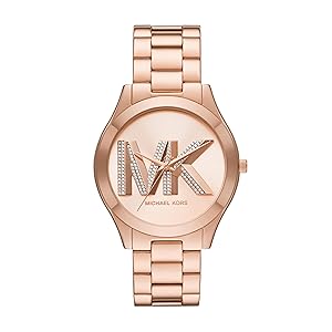 Michael Kors Slim Runway Women's Watch, Stainless Steel Bracelet Watch for Women