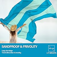 Vista 23 de Beach Blanket Oversized Extra Large 78" X 81",Waterproof Sandproof Beach Blanket 1-7 Adults Lightweight Durable for Travel Camping Hiking Picnic