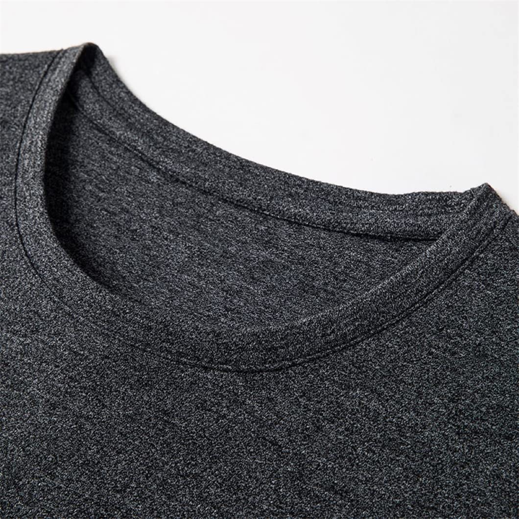 T-shirt girocollo da uomo tinta unita T-shirt manica corta casual estiva confortevole traspirante top, Rosso, 3XL