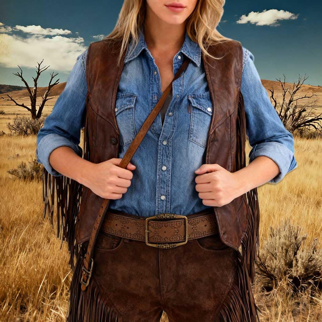 Women Western Belt Vintage Metal Buckle Leather Belts Country Cowboy Cowgirl Belt for Jeans Pant Dress - Image 4